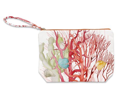 Cotton Pochette «Corals», 100% Made in Italy - The Napking
