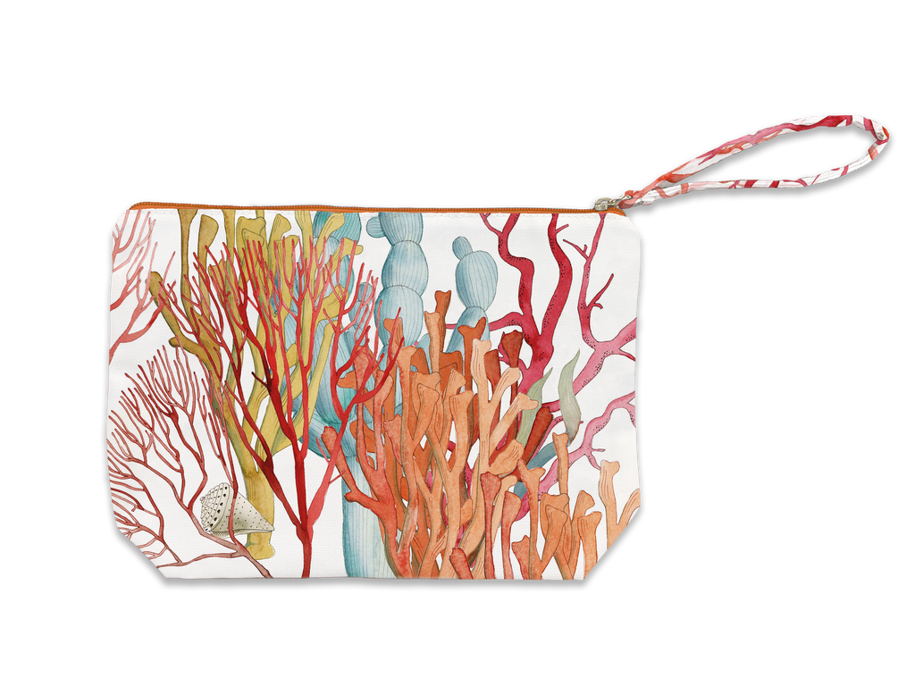 Cotton Pochette «Corals», 100% Made in Italy - The Napking