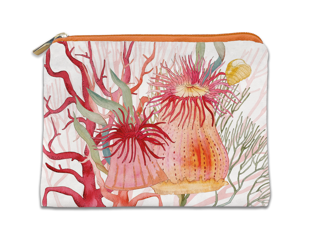 Cotton Trousse «Corals», 100% Made in Italy - The Napking