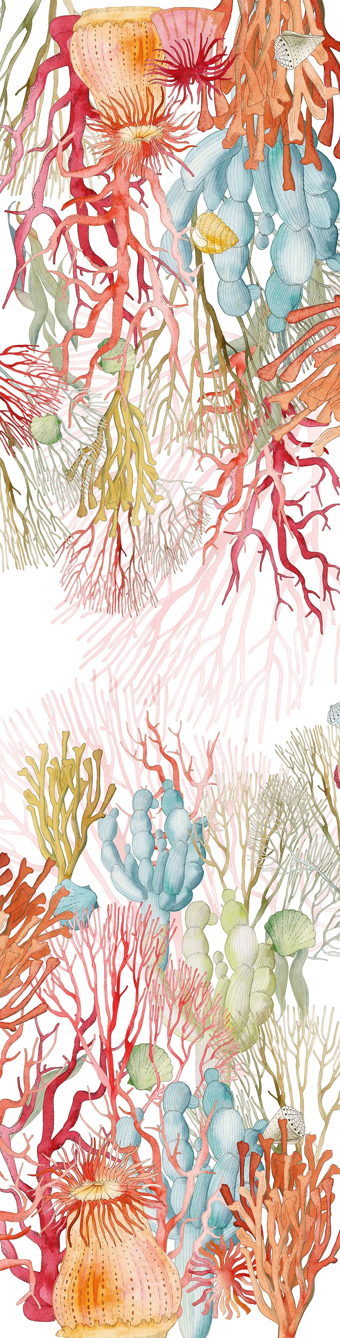 Chemin de table en lin haut de gamme «Corals» 100% Made in Italy - The Napking