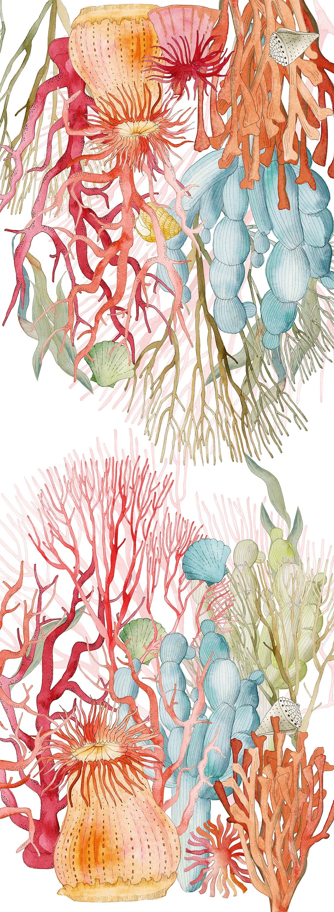 Premium-Leinen-Tischläufer «Corals» 100% Made in Italy - The Napking