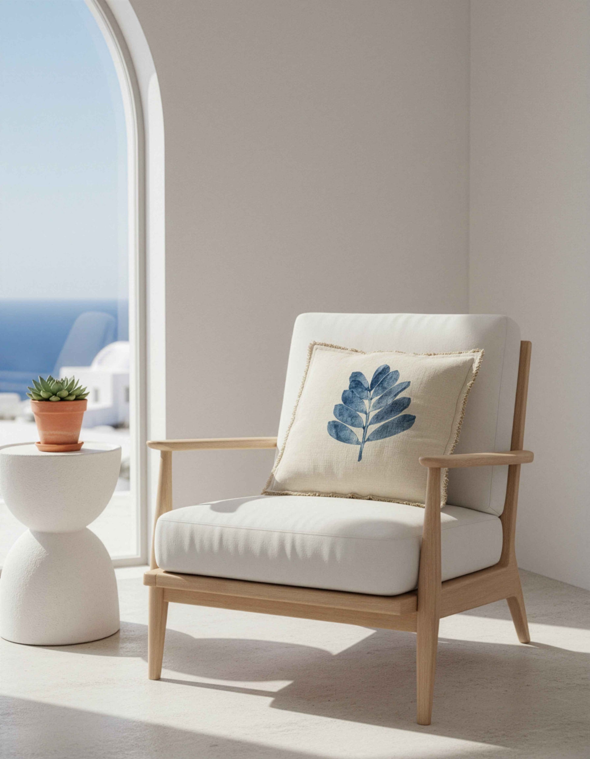 Cushion Zamia blu