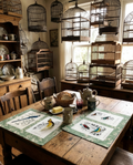 Set aus 2 Tischsets Set in Panama Baumwolle Cuvier