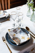 Set aus 4 Servietten aus Baumwollsatin Mongolfiere 100% Made in Italy The Napking