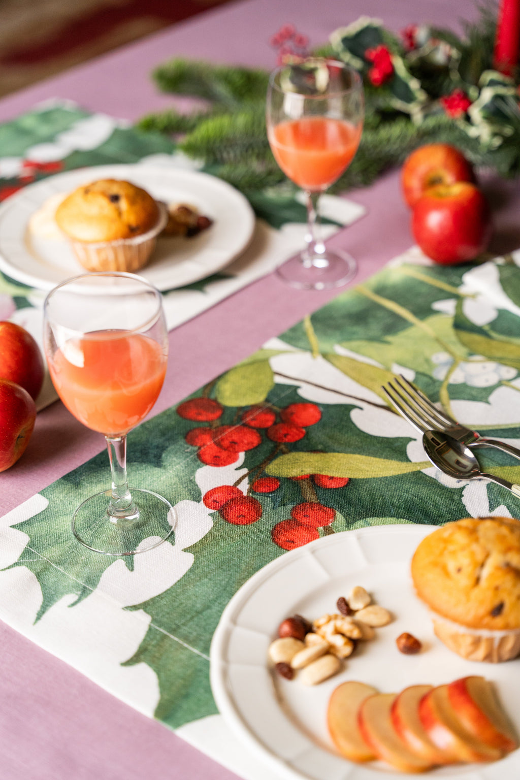 Set of 4 Placemats Helleborus Linen - The Napking