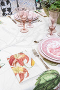 Dafne set of four Pure Linen napkins with botanical print