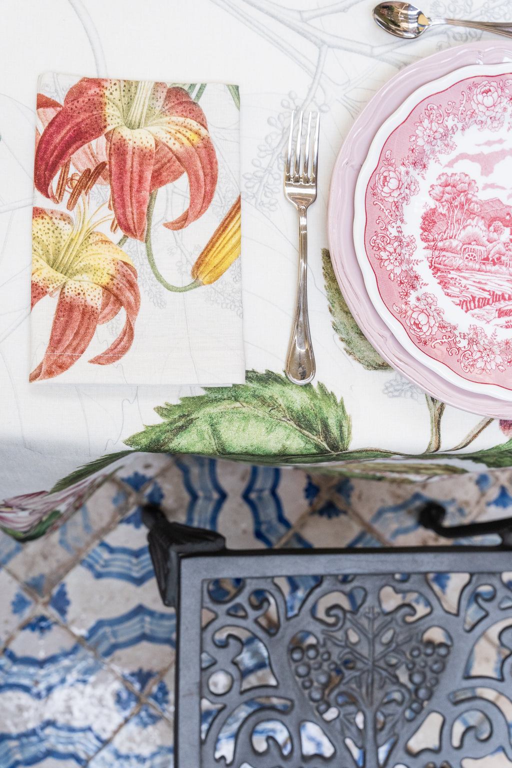 Set Of 4 Napkins Dafne 100% Made in Italy - The Napking