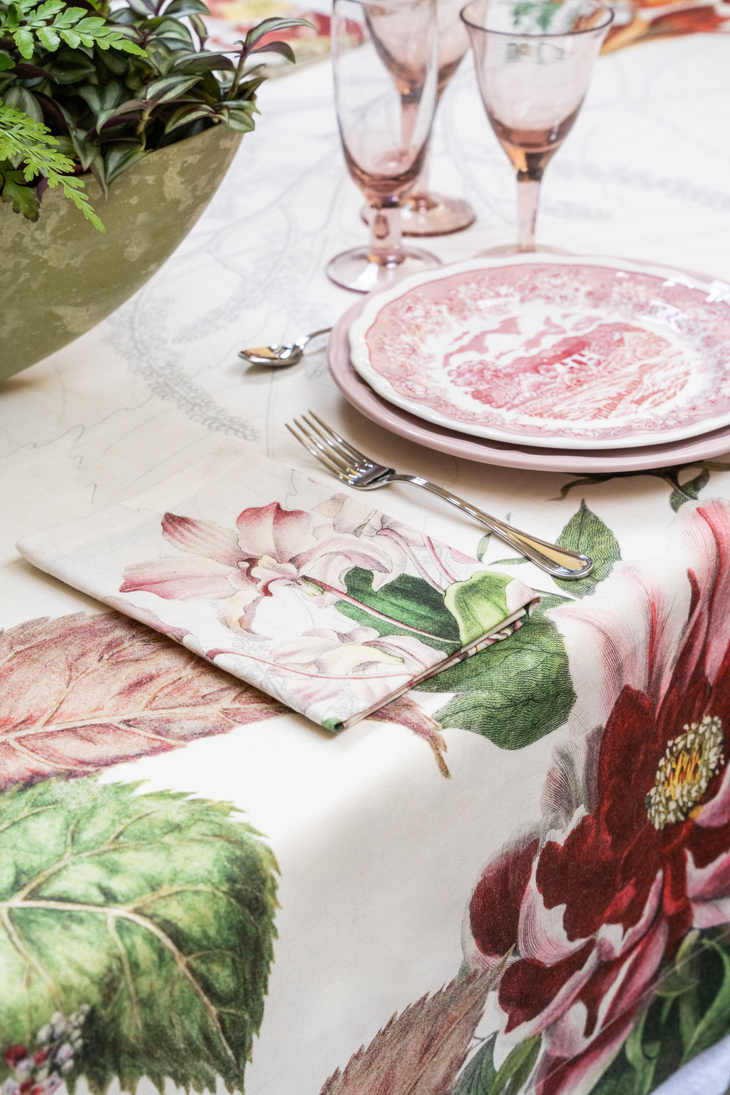 Set Of 4 Napkins Dafne 100% Made in Italy - The Napking