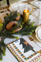 Set of 4 Napkins Satin Winter Party 100% Made in Italy The Napking