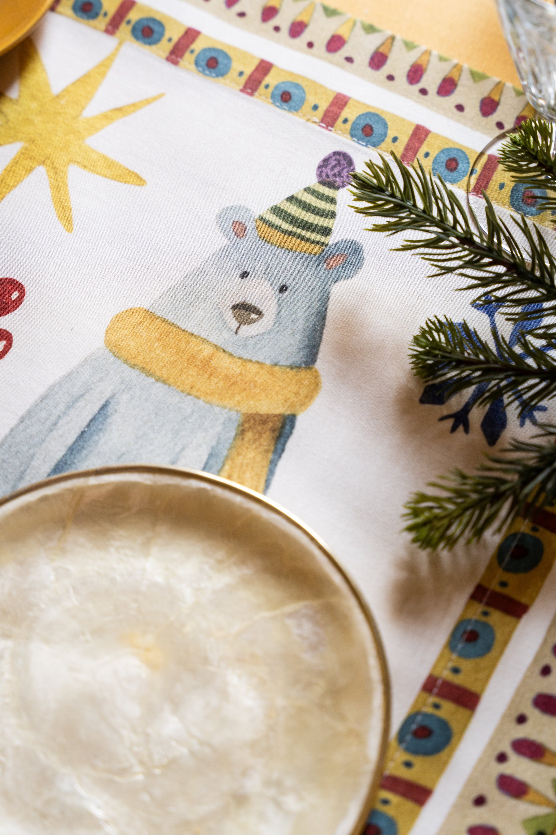 Set of 4 Placemats Winter Party 100% Made in Italy - The Napking
