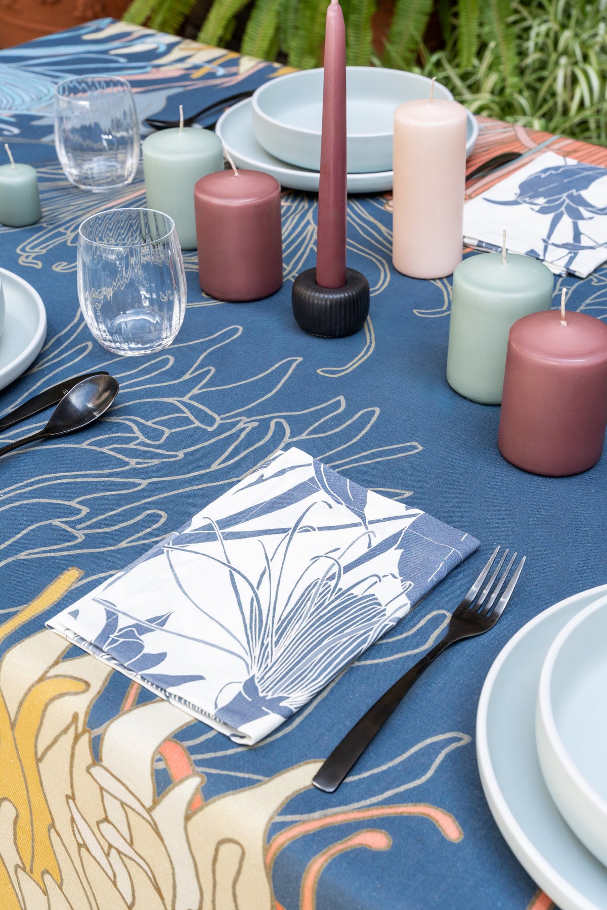 Set Of 4 Servilletas lino premium «Akiko» 100% Made in Italy The Napking
