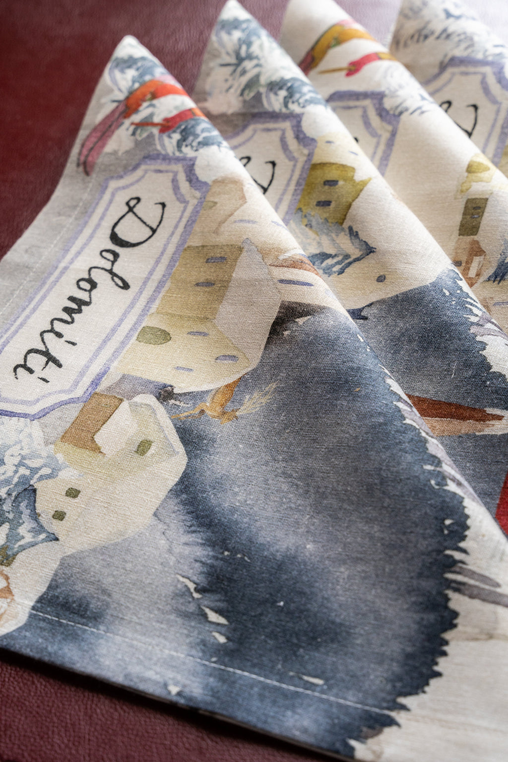 Set Of 4 Napkins Dolomiti 100% Made in Italy - The Napking