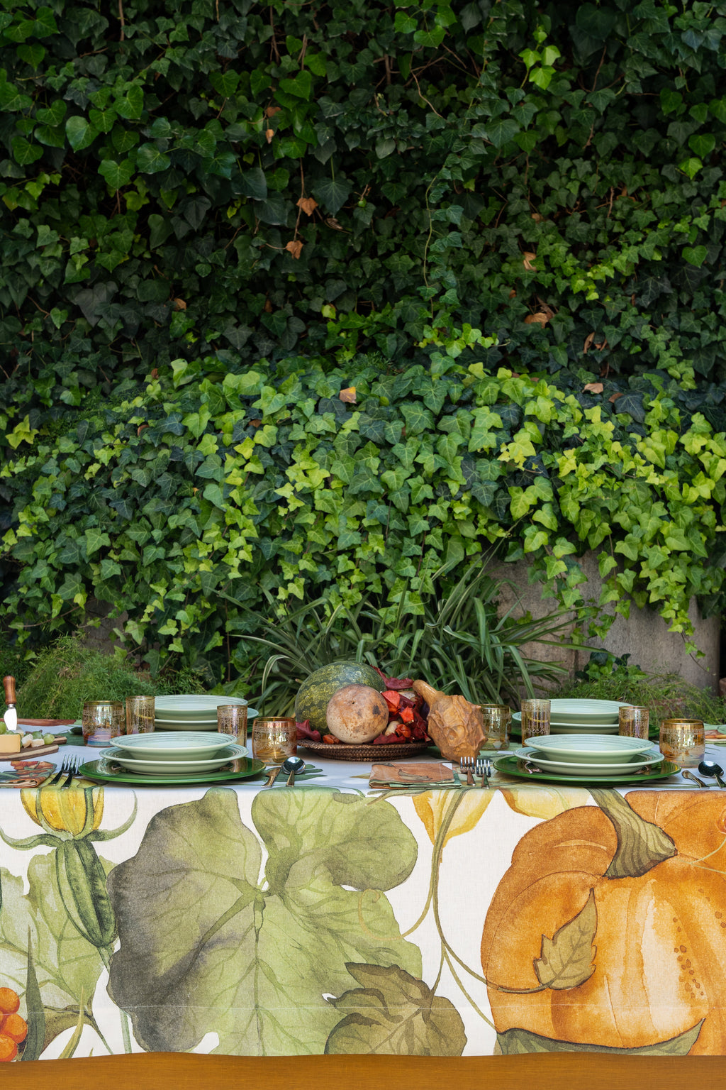Linen Tablecloth Potirons 100% Made in Italy - The Napking