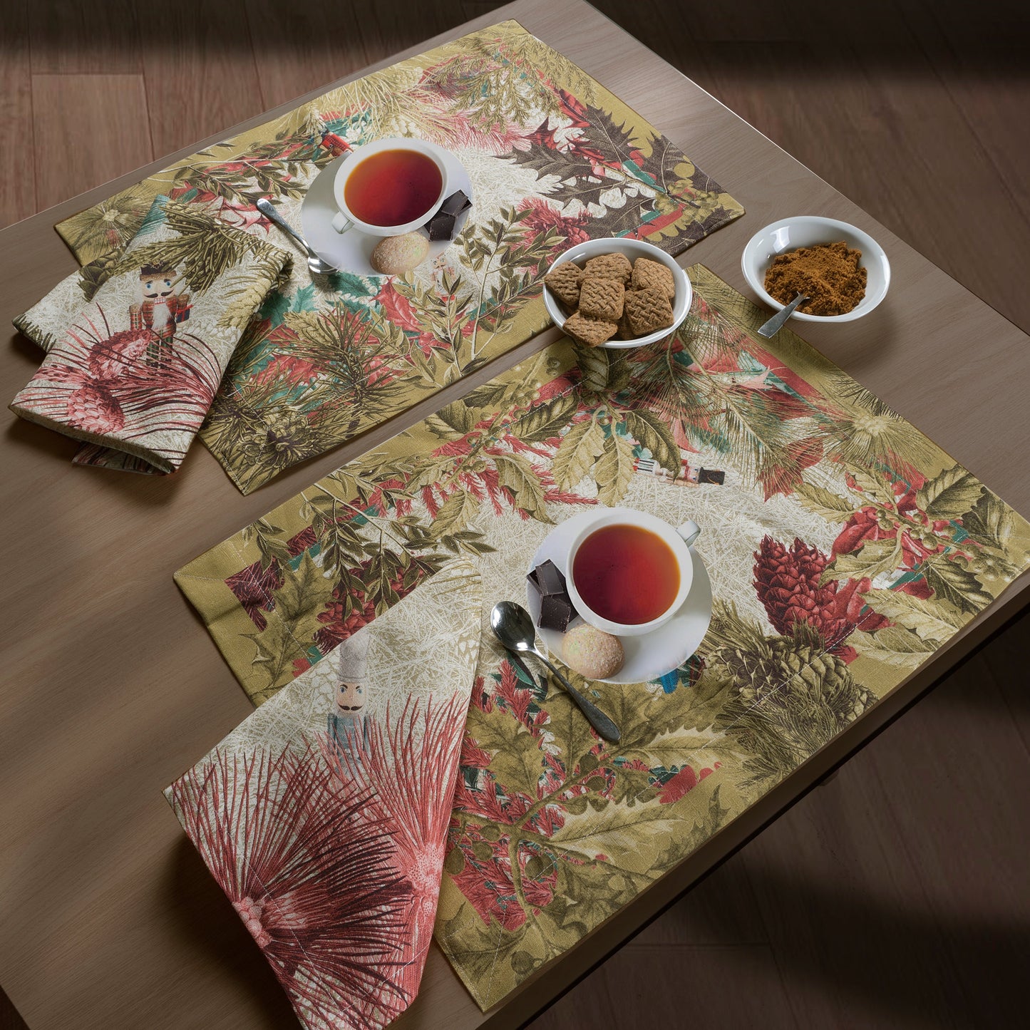 Set of 4 Placemats «Schiaccianoci», Linen 100% Made in Italy