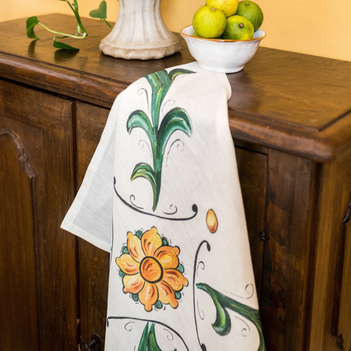 Kitchen Towels «Floral »100% made In Italy