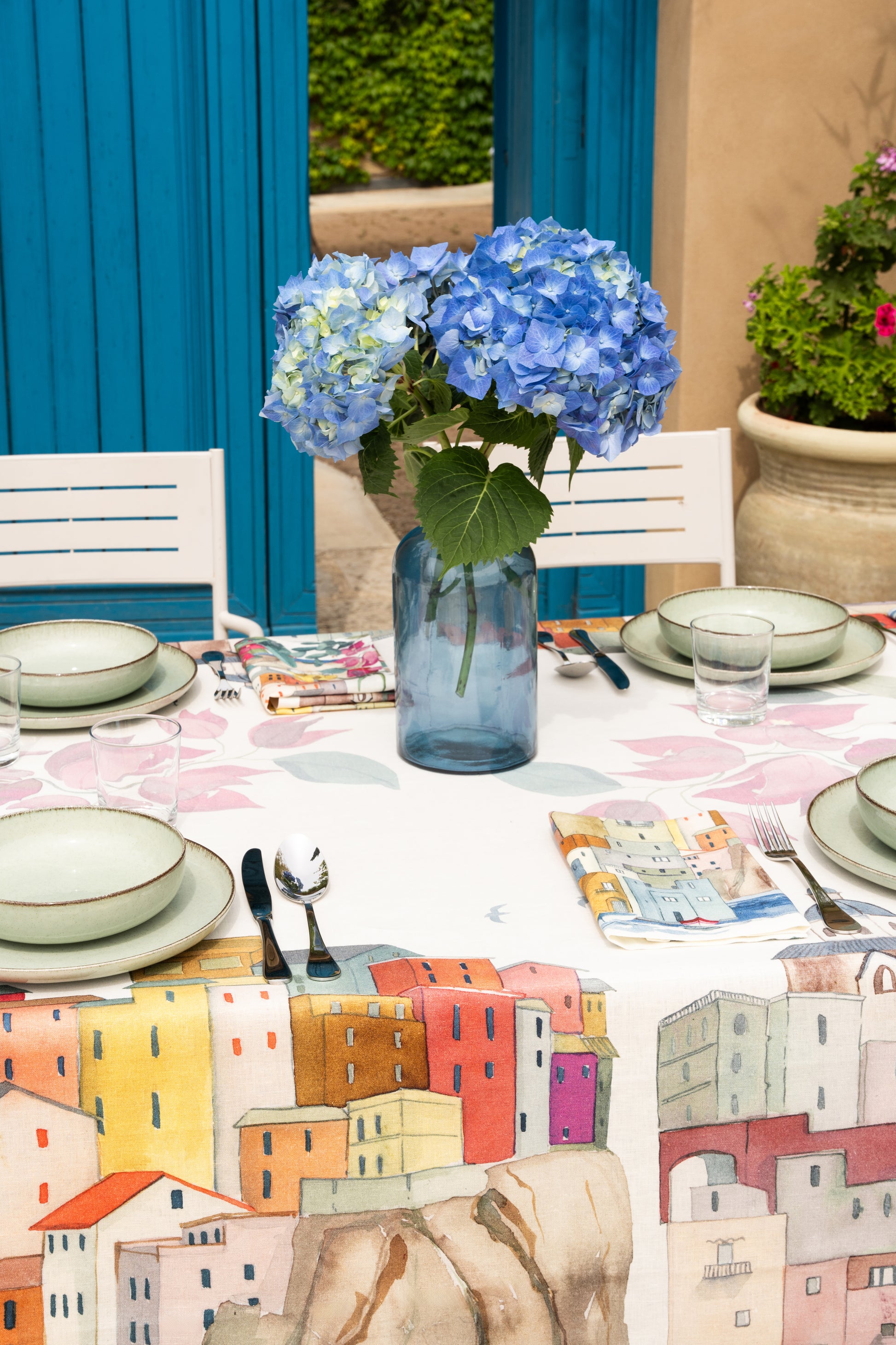 Linen Tablecloth La Riviera, 100% Made in Italy