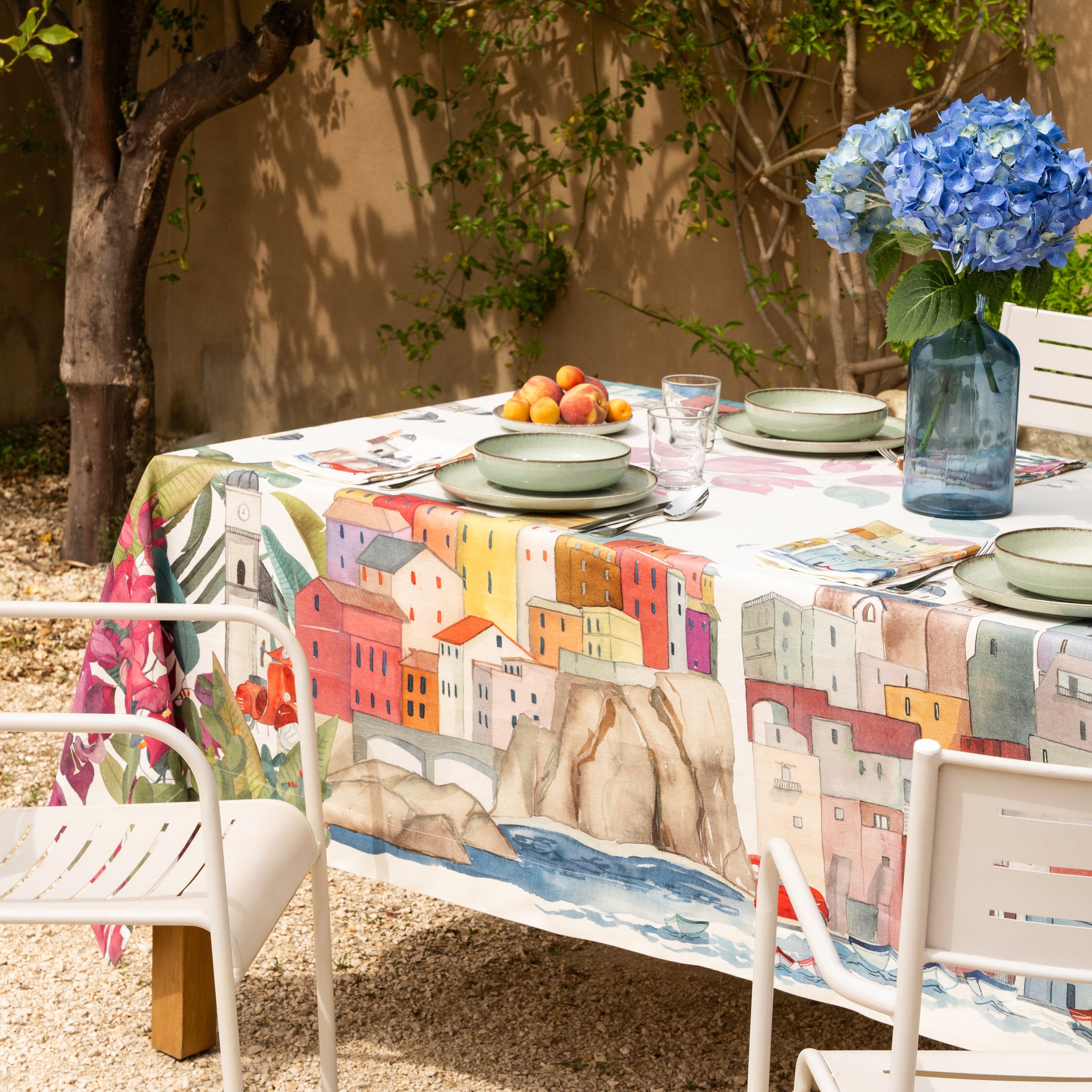Linen Tablecloth La Riviera, 100% Made in Italy