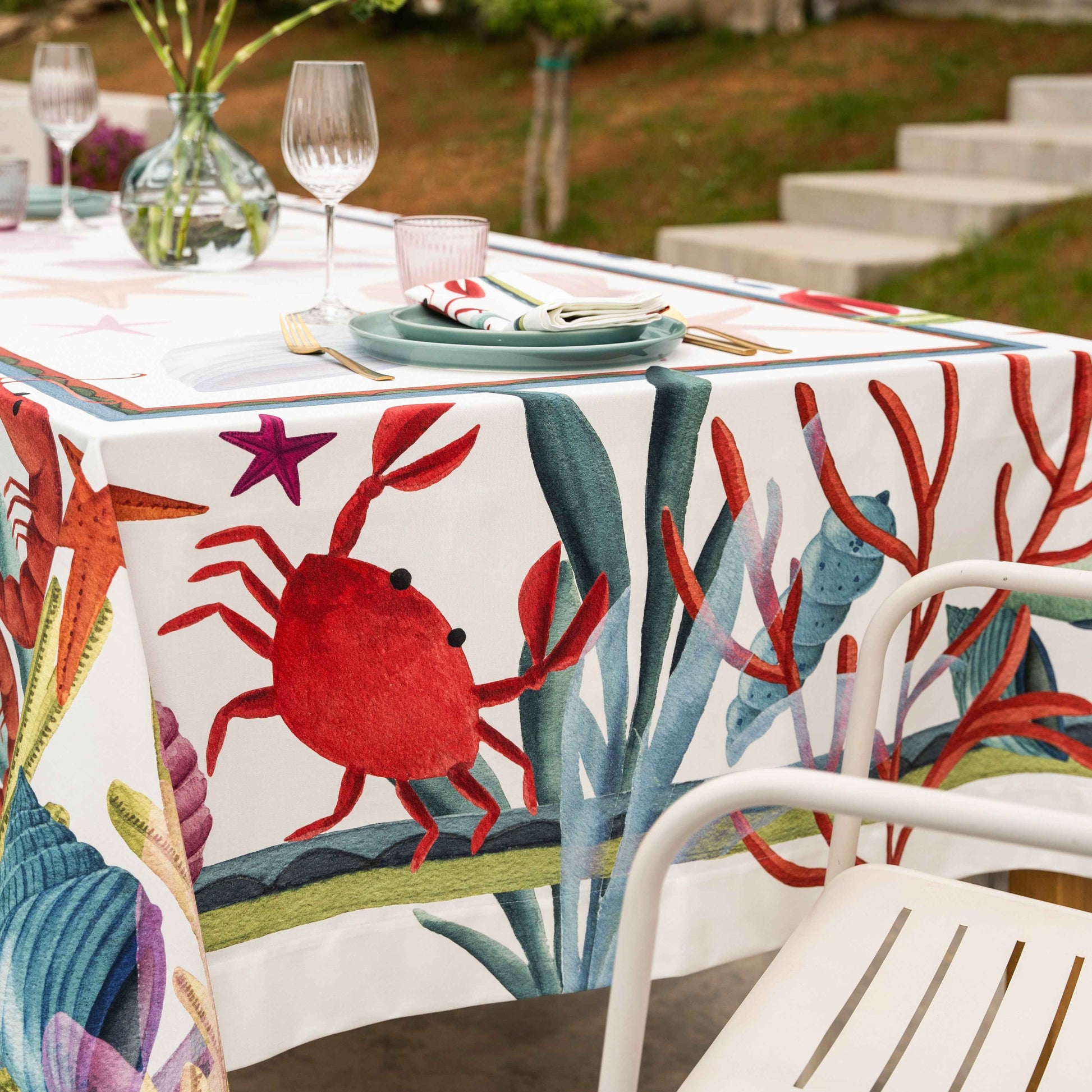 Satin Tablecloth «Marzamemi» 100% Made in Italy - The Napking