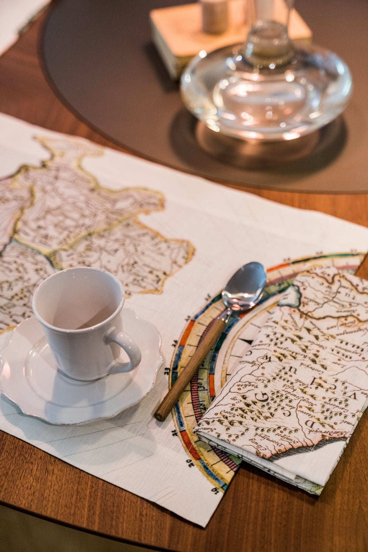 Set of 6 placemats Atlas + 6 Napkins 100% Made in Italy The Napking
