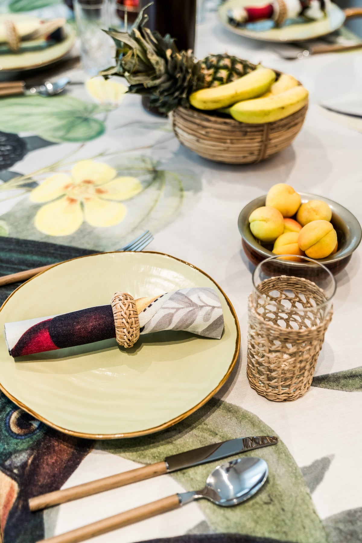 Tablecloths «Toucans» 100% Made in Italy The Napking