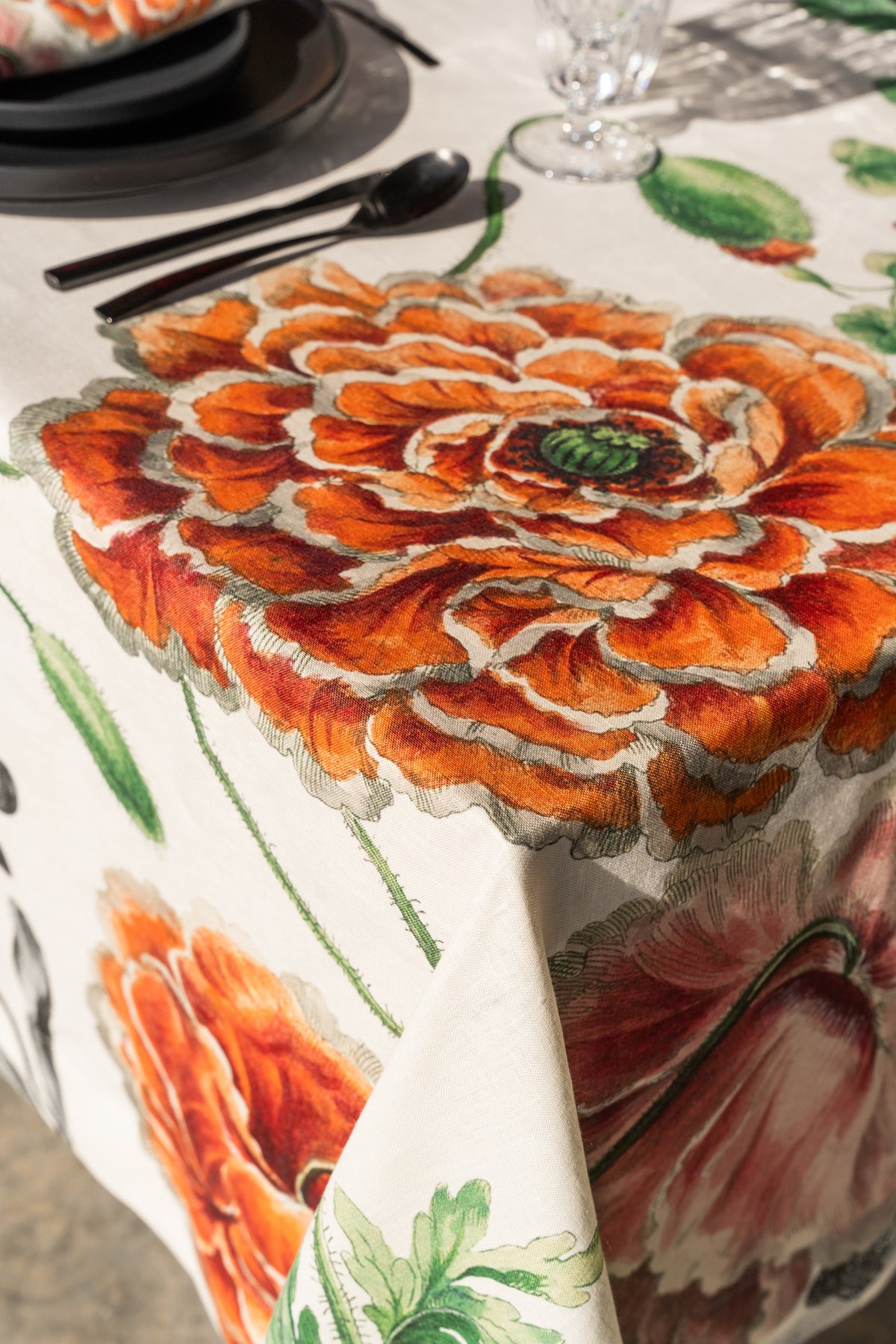 Linen Mantel «Edward» 100% Made in Italy The Napking