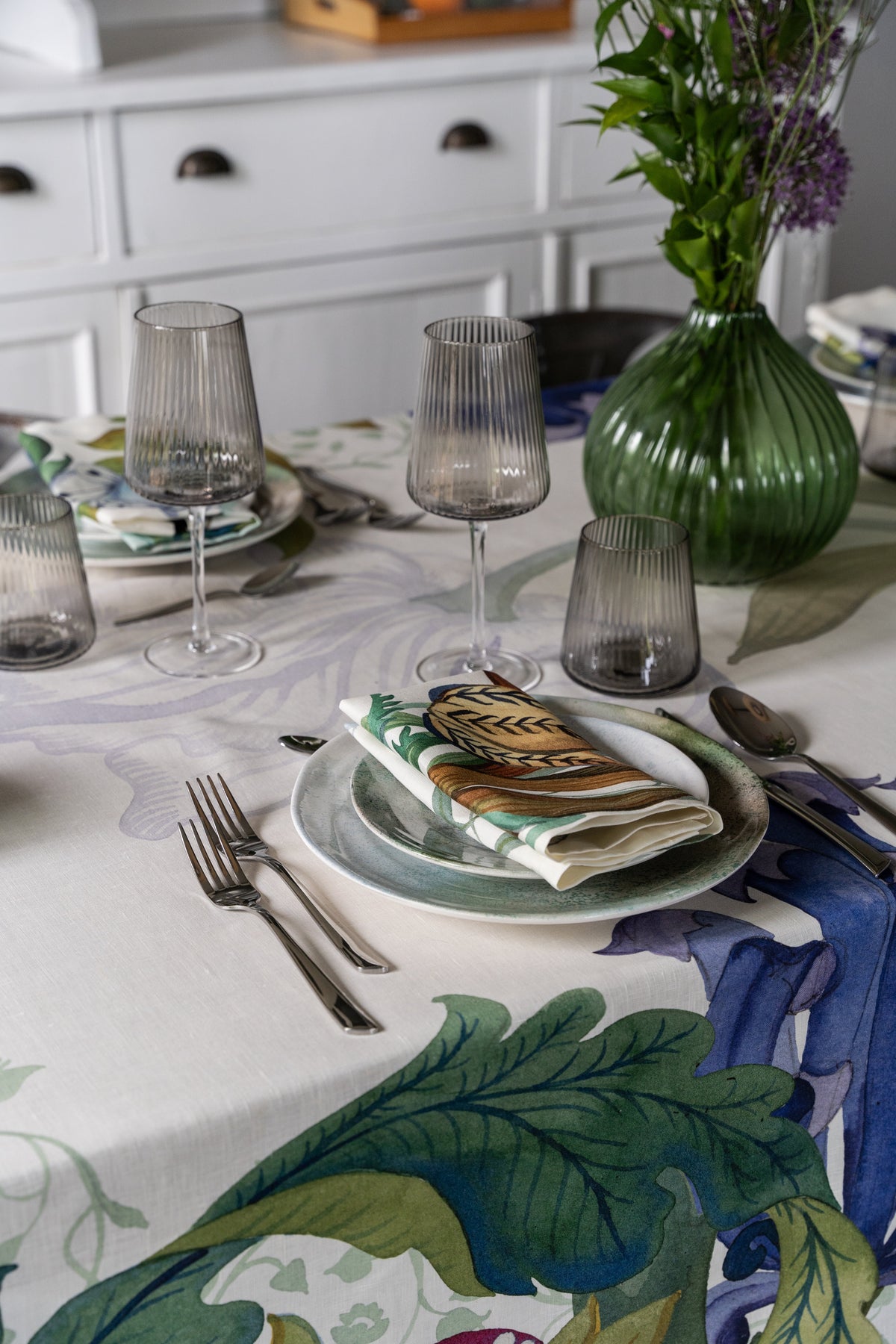 Premium-Leinen-Tischdecke «Morris» 100% Made in Italy The Napking
