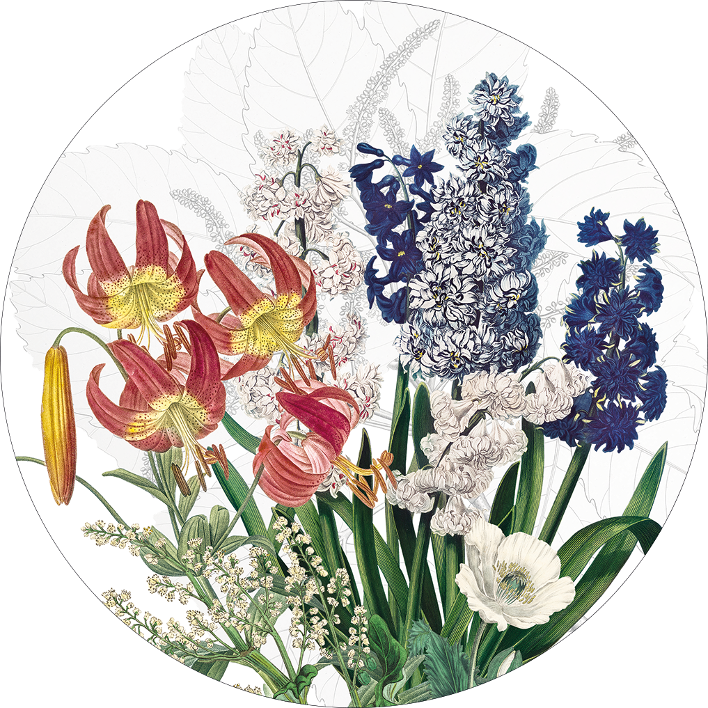 Set of 2 round hardboard placemats Dafne - The Napking