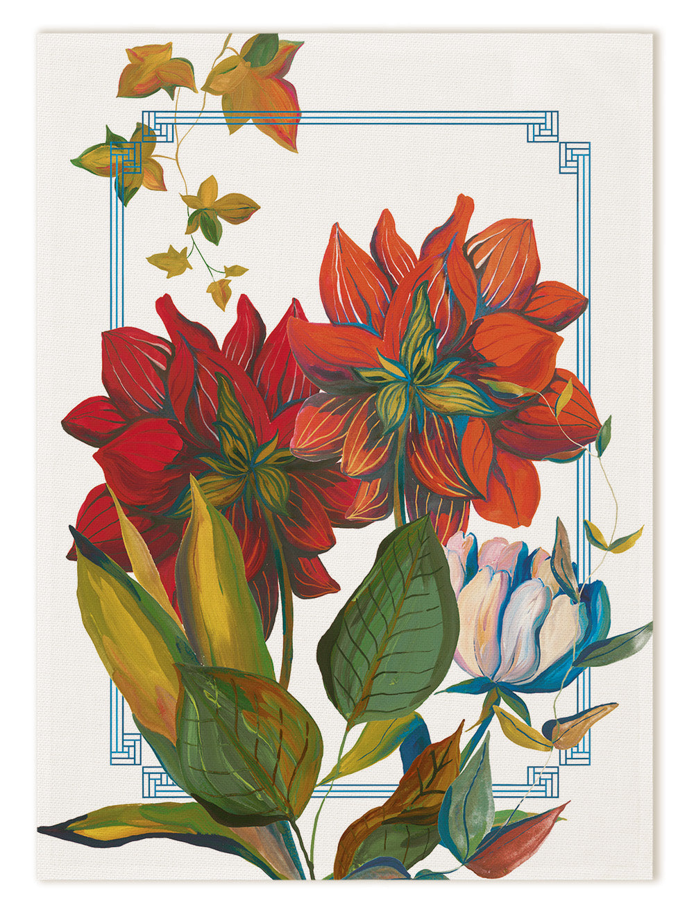 Kitchen Towels «Dahlia», 100% Made in Italy The Napking
