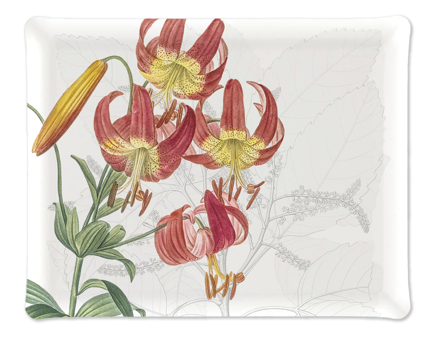 Dafne Acrylic Tray with Printed Linen