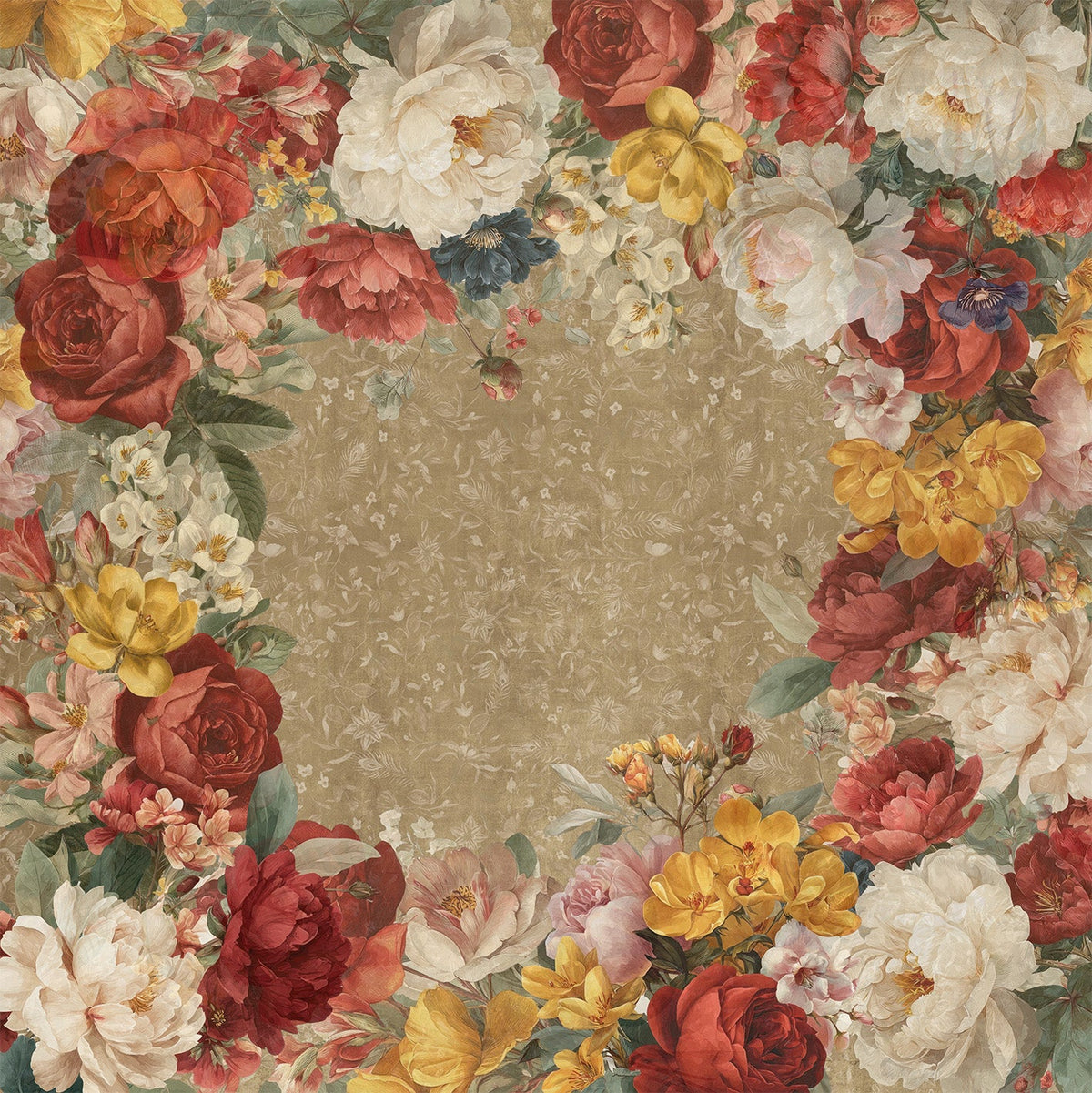 De Ronsard lino premium mantel con romantic rose print, vista 6
