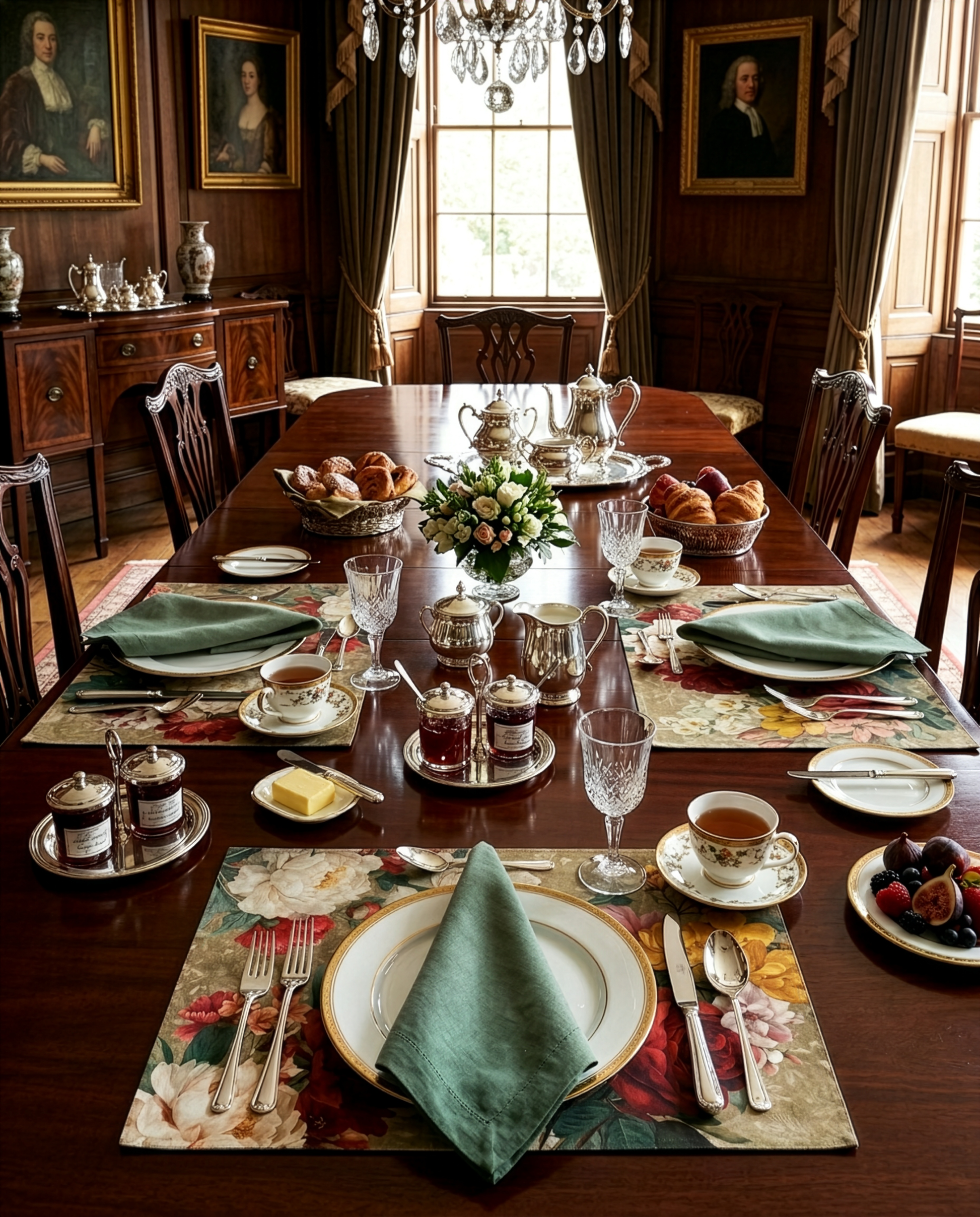 De Ronsard Set of 4 Premium Linen Placemats, The Napking home textile