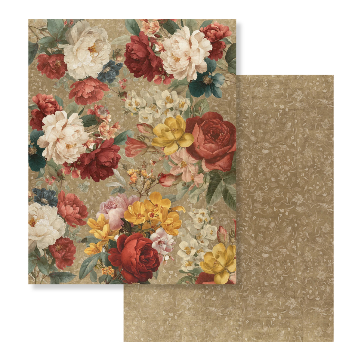 De Ronsard velvet throw blanket with floral rose print, view 2