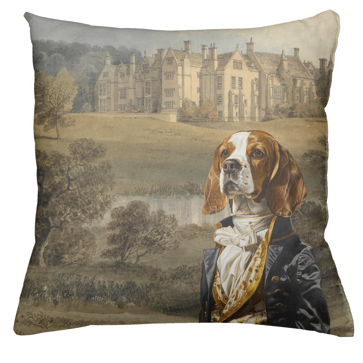 The Dogs Tale Velvet Decorative Cushion