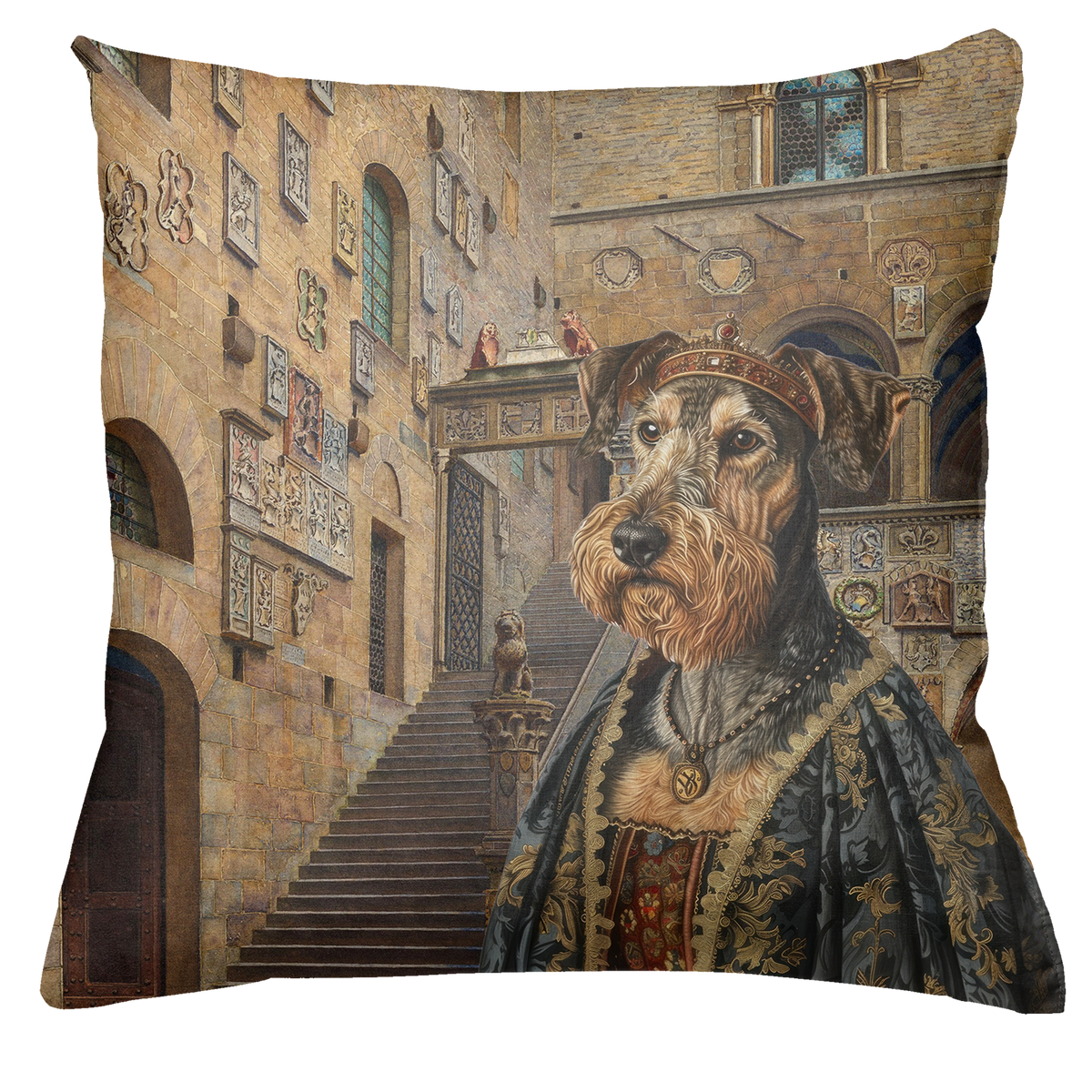 The Dogs Tale Velvet Decorative Cushion, The Napking home textile, var. 3