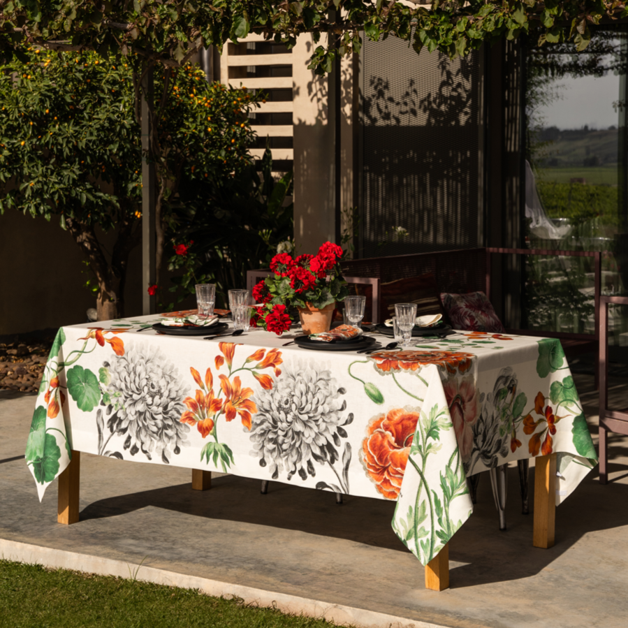 Linen Mantel «Edward» 100% Made in Italy The Napking
