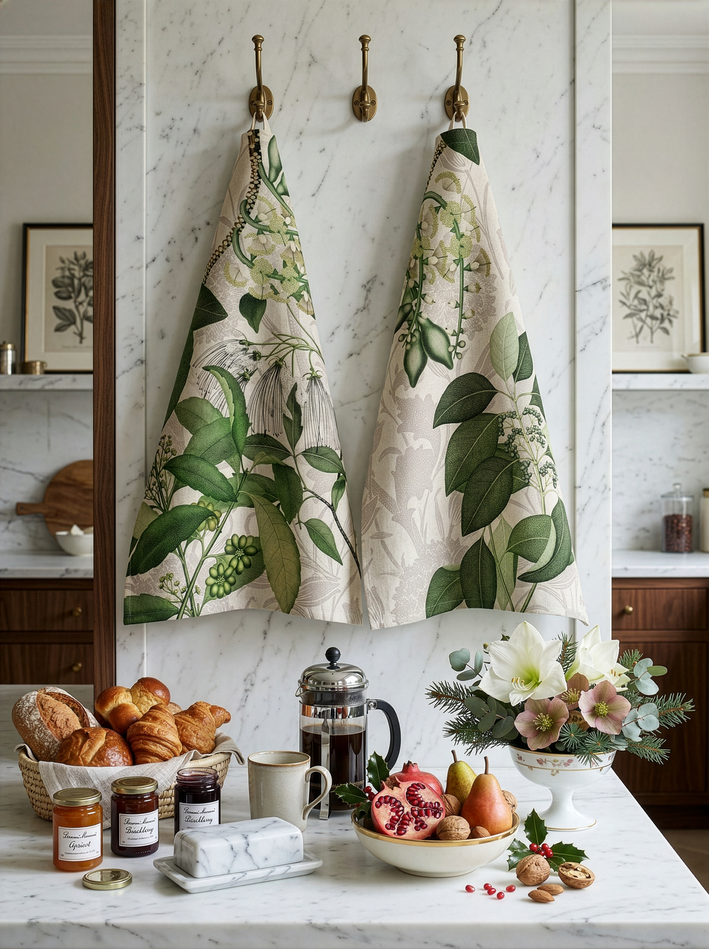 Hedycarya Premium Linen Kitchen Towel, The Napking home textile, Kitchen Towel Var. 1, Green