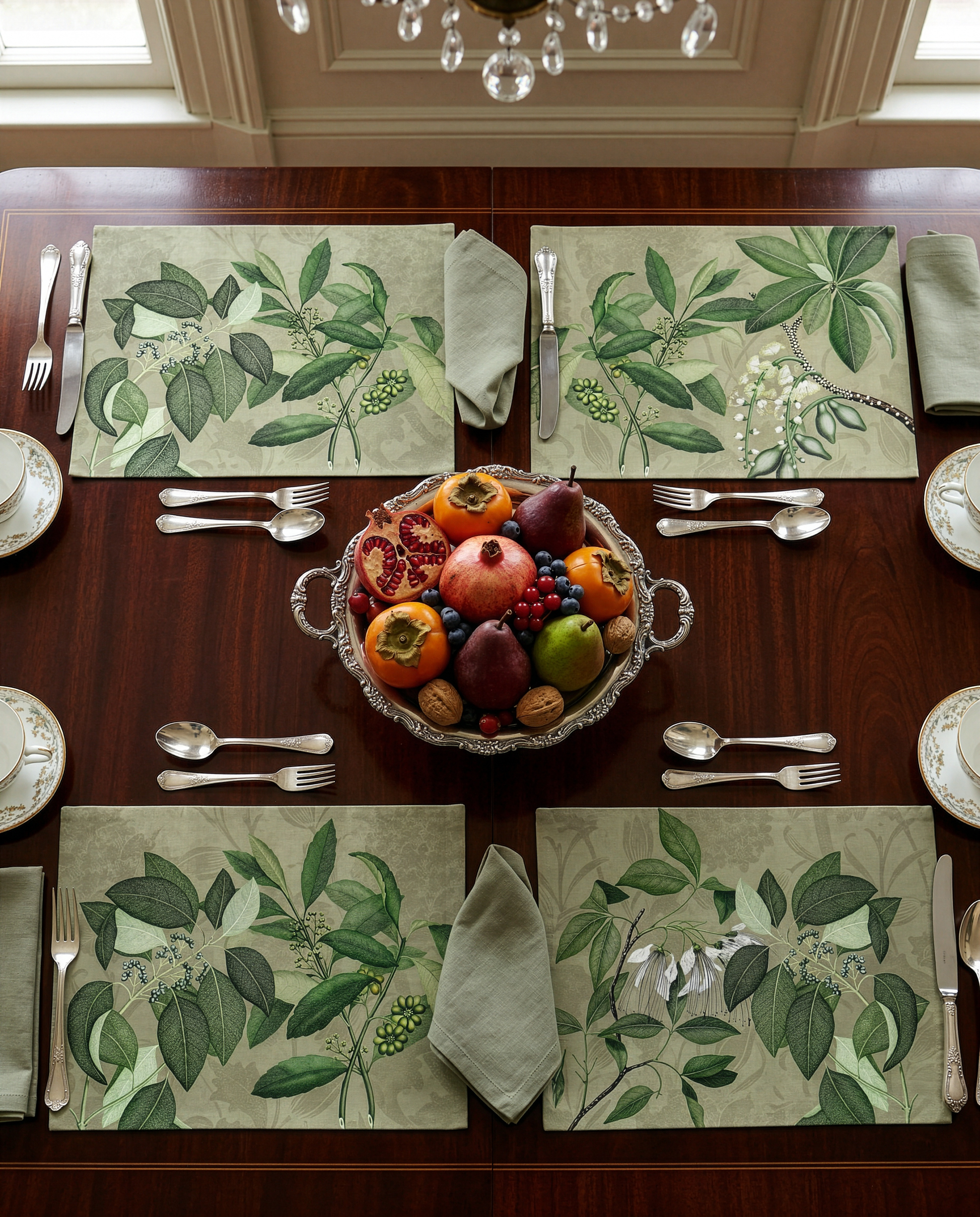 Hedycarya Set of 4 Premium Linen Placemats, The Napking home textile