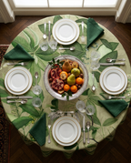 Hedycarya Premium Linen tablecloth with botanical print, view 15