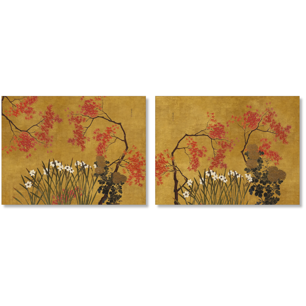 Eiji rectangular hardboard and cork placemats with graphic print, view 2