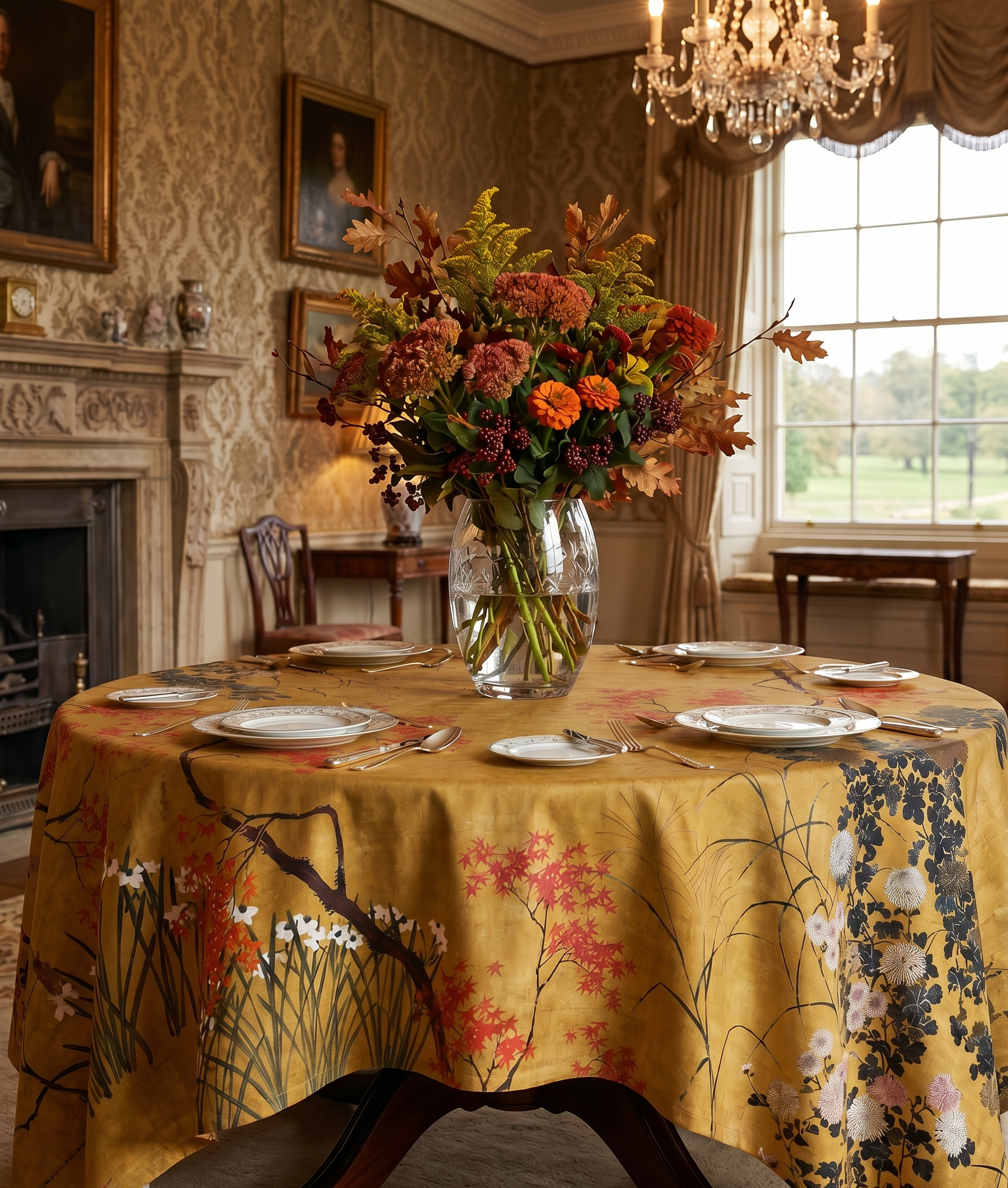 Eiji Premium Linen Tablecloth, The Napking home textile, 180x180 cm