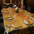 Eiji Premium Linen tablecloth with contemporary graphic print