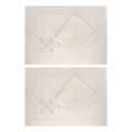 Elsa Set of 2 Hand-Embroidered Placemats and 2 Napkins 100% Linen