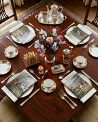 England set of four Premium Linen napkins with heritage print