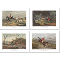England set of four Premium Linen placemats with heritage print