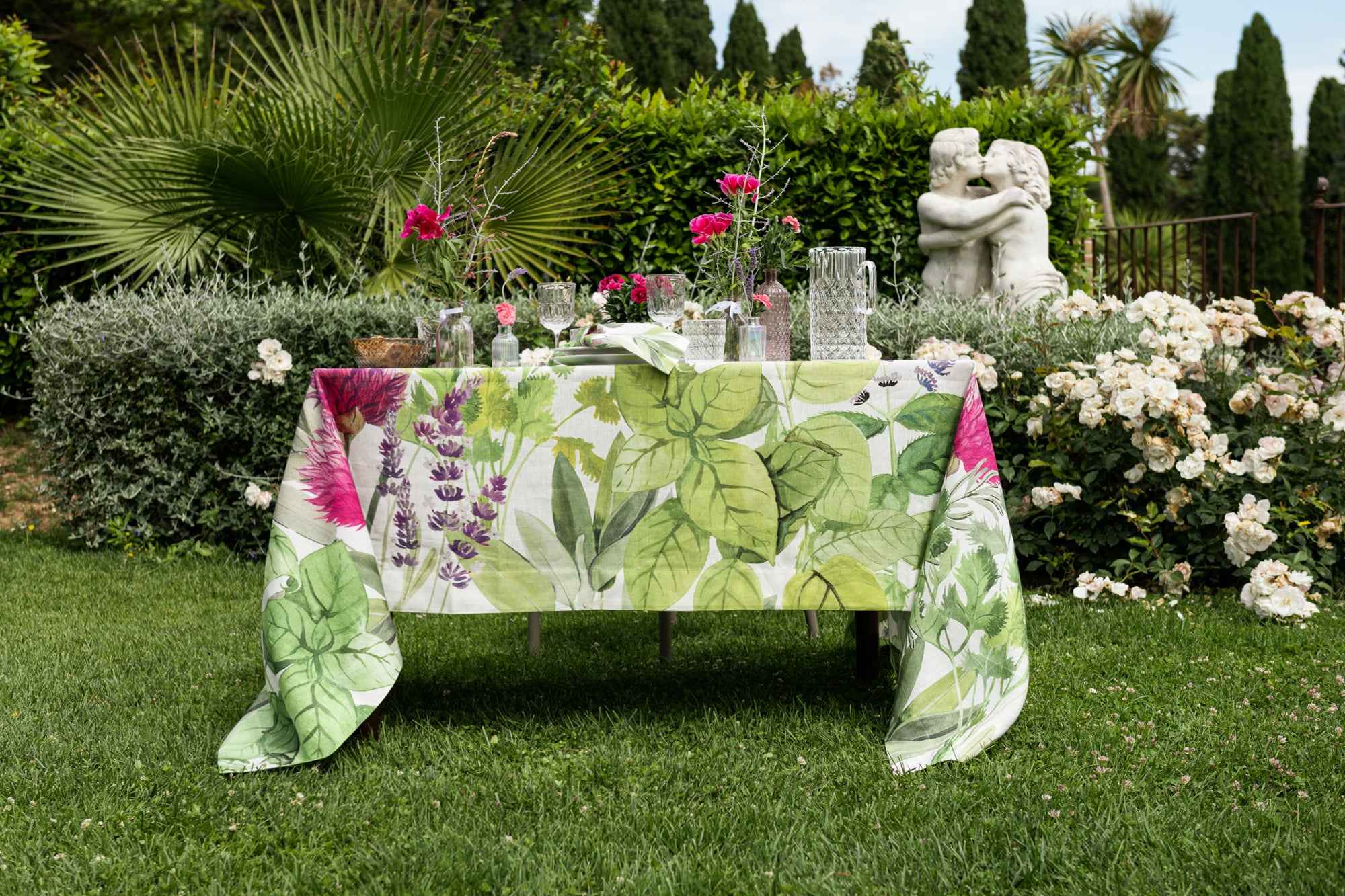 Linen Tablecloth «Épices», 100% Made in Italy
