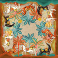 Equis Premium Linen tablecloth with equestrian-inspired graphic print, view 6