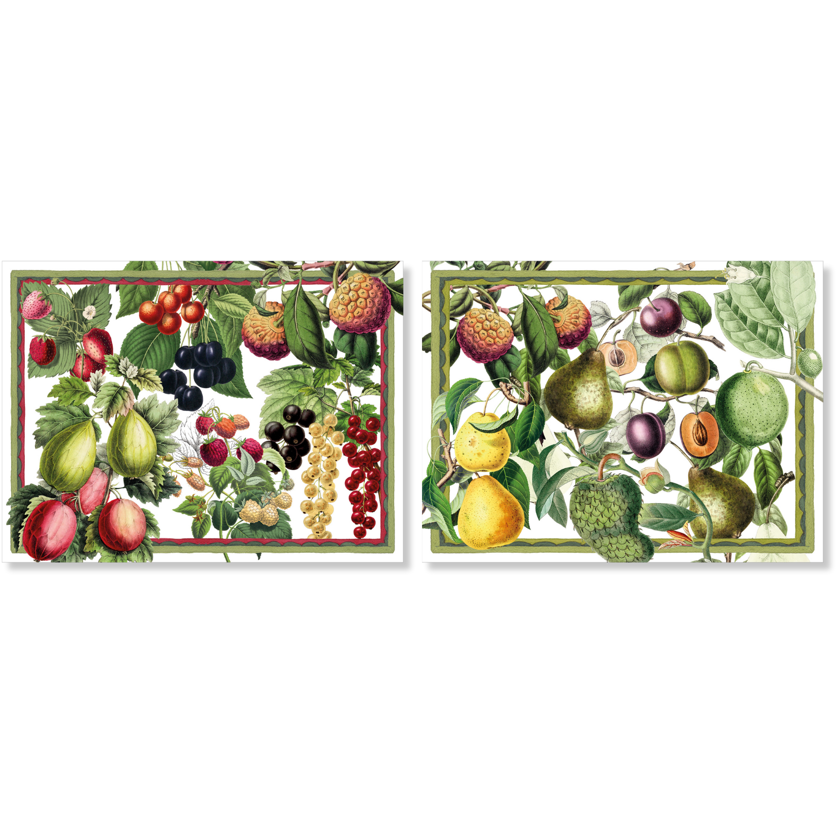 Set of 2 rectangular hardboard placemats Exotica, 100% Made in Italy