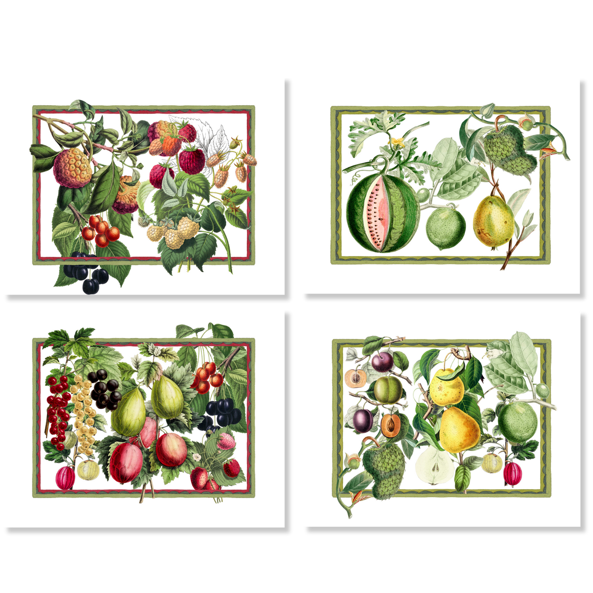 Lot de 4 Sets de table Exotica lin mélangé