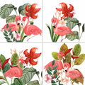 Set de 4 Servilletas Satin Flamingos 100% Made in Italy The Napking