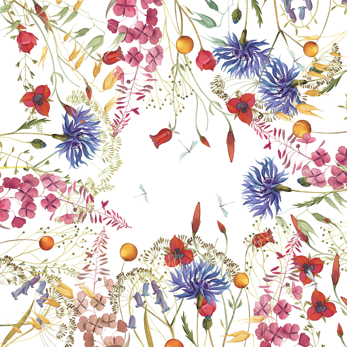 Linen Mantel «Fiordaliso», 100% Made in Italy - The Napking